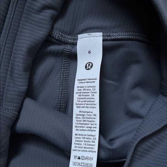 LULULEMON ALIGN RIBBED MINI FLARE *REGULAR IN OIL BLUE SZ 6 NWT - Picture 7 of 8